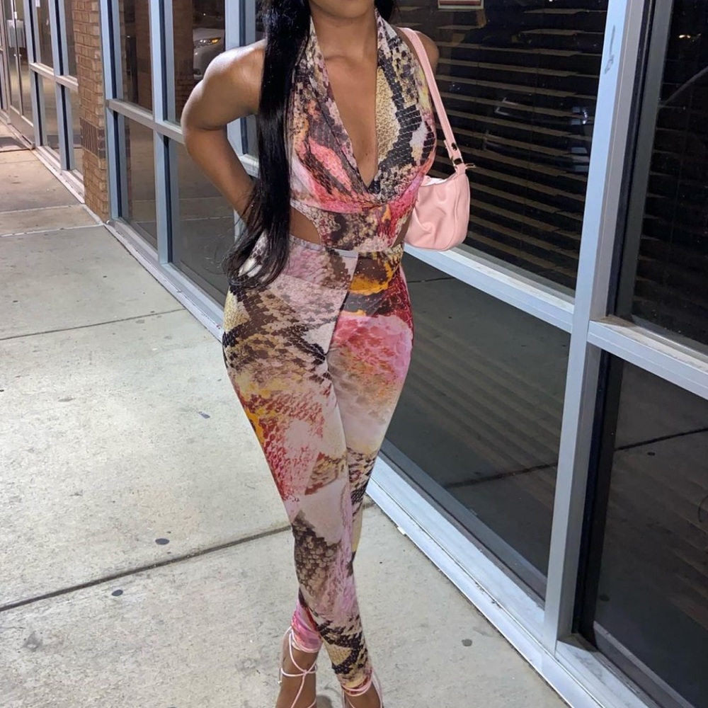 Snakeskin Jumpsuit